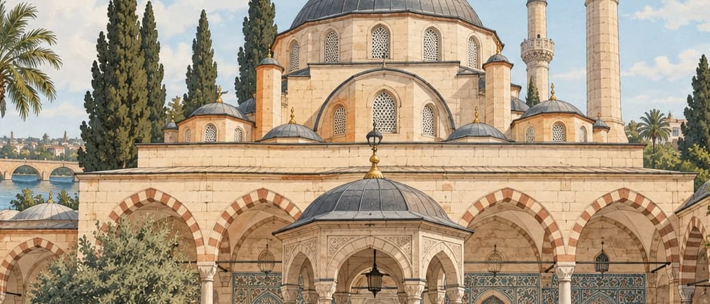 Illustration of Hasan Ağa Mosque, Adana