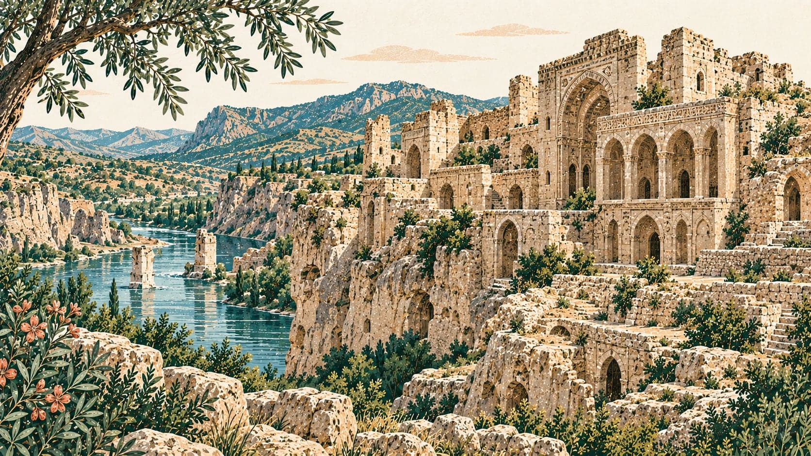 Illustration of Hasankeyf Great Palace, Batman