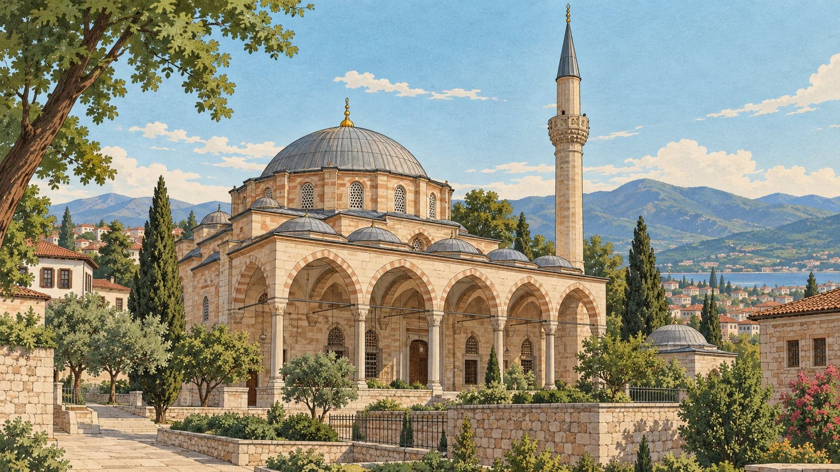 Illustration of Hayrettin Paşa Mosque, Balıkesir