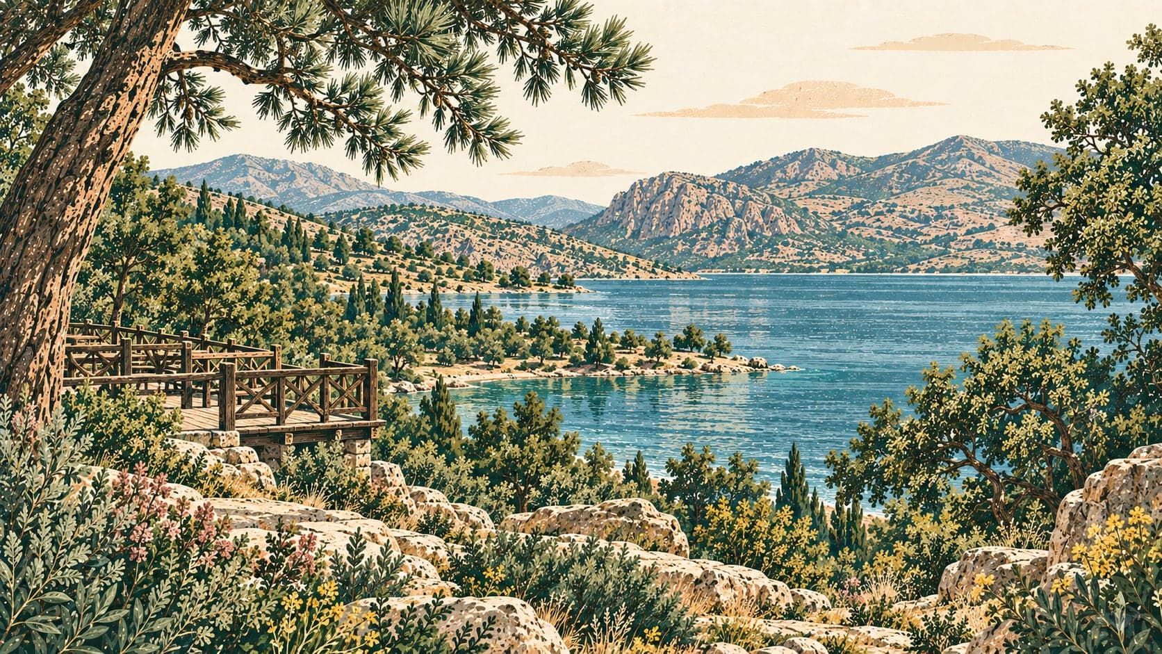 Illustration of Hazar Gölü Tabiat Parkı, Elazığ