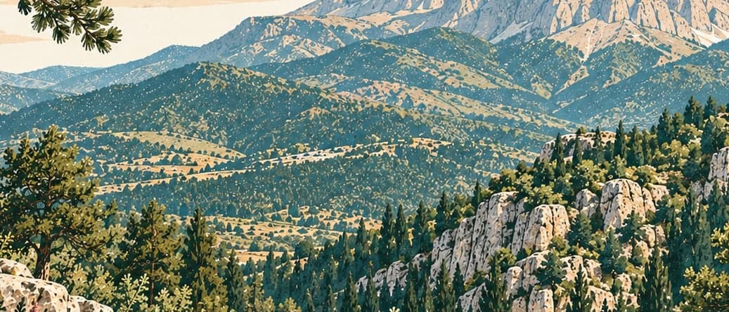 Illustration of Honaz Dağı Milli Parkı, Denizli