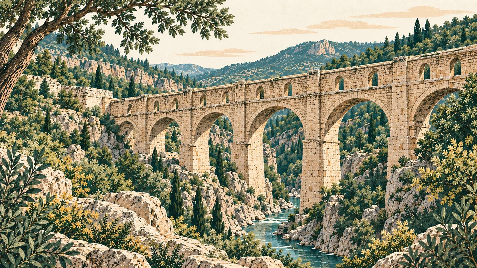 Illustration of İncekaya Su Kemeri, Karabük