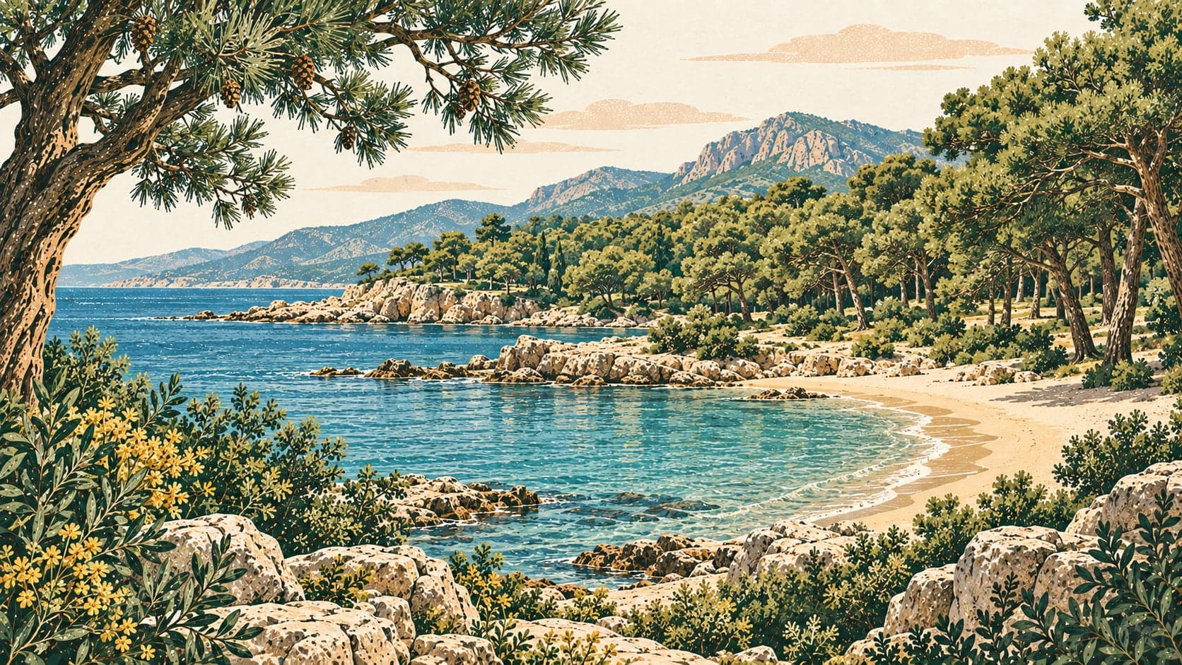 Illustration of İncekum Nature Park, Antalya