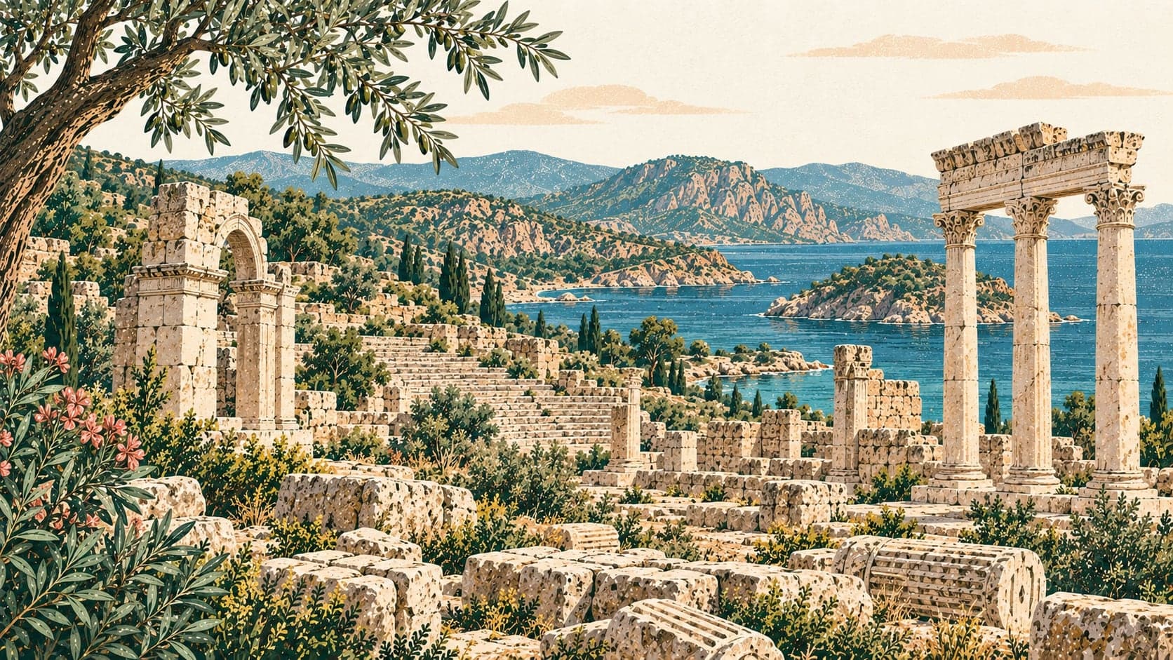 Illustration of Iotape Ancient City, Antalya