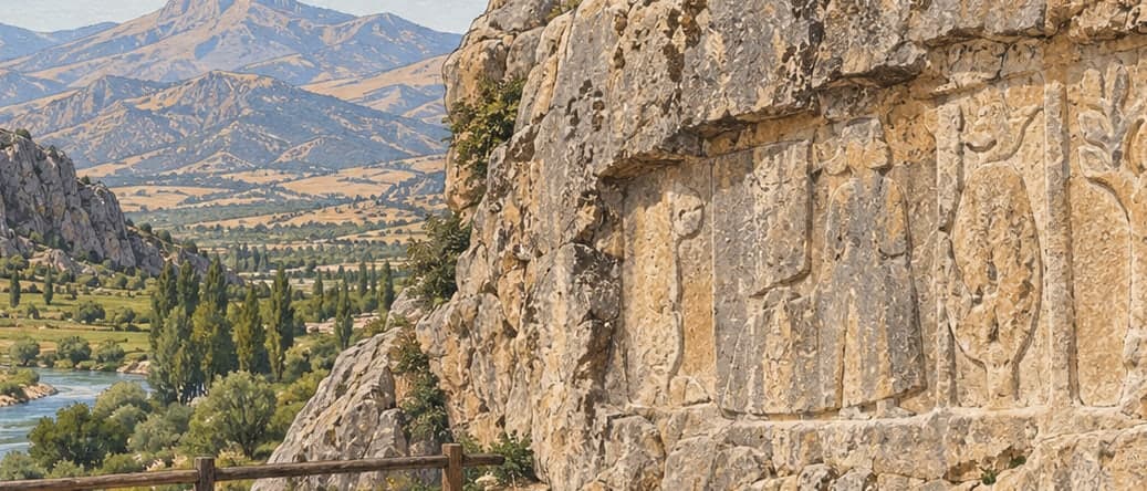 Illustration of İvriz Rock Monument, Konya