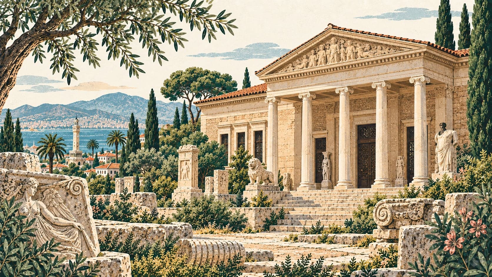Illustration of İzmir Archaeological Museum, İzmir