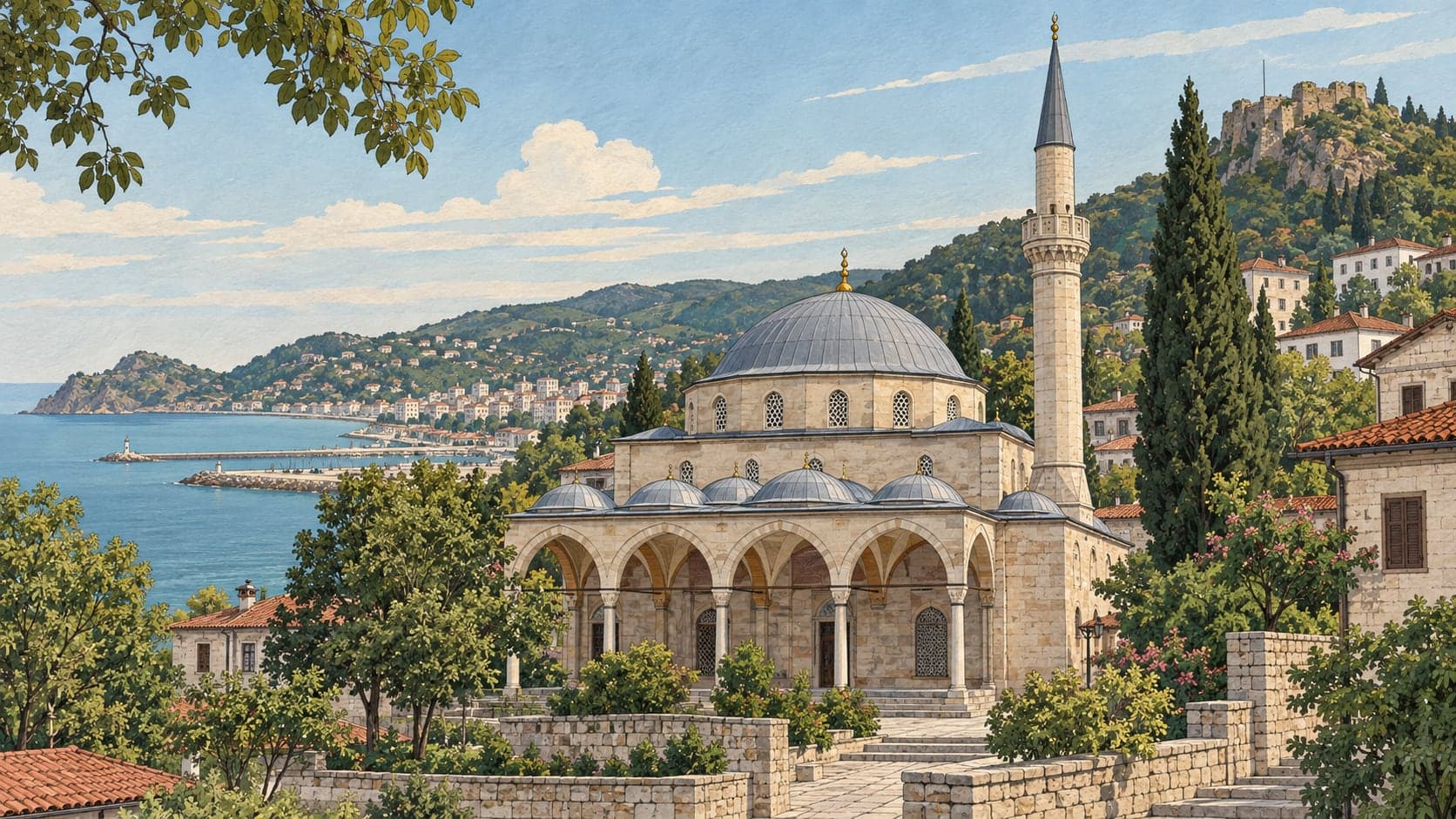 Illustration of Kadıoğlu Mosque, Giresun