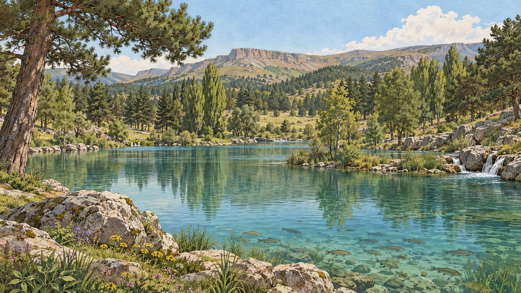 Illustration of Kangal Balıklıgöl Nature Park, Sivas