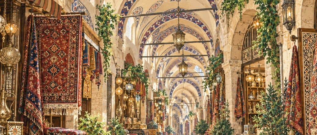 Illustration of Grand Bazaar, İstanbul