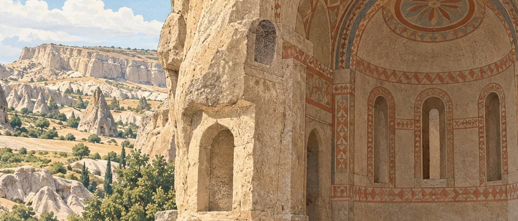Illustration of Dark Church, Nevşehir