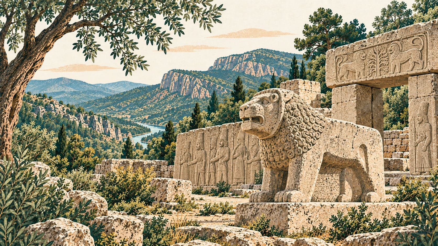 Illustration of Karatepe - Aslantaş National Park, Osmaniye