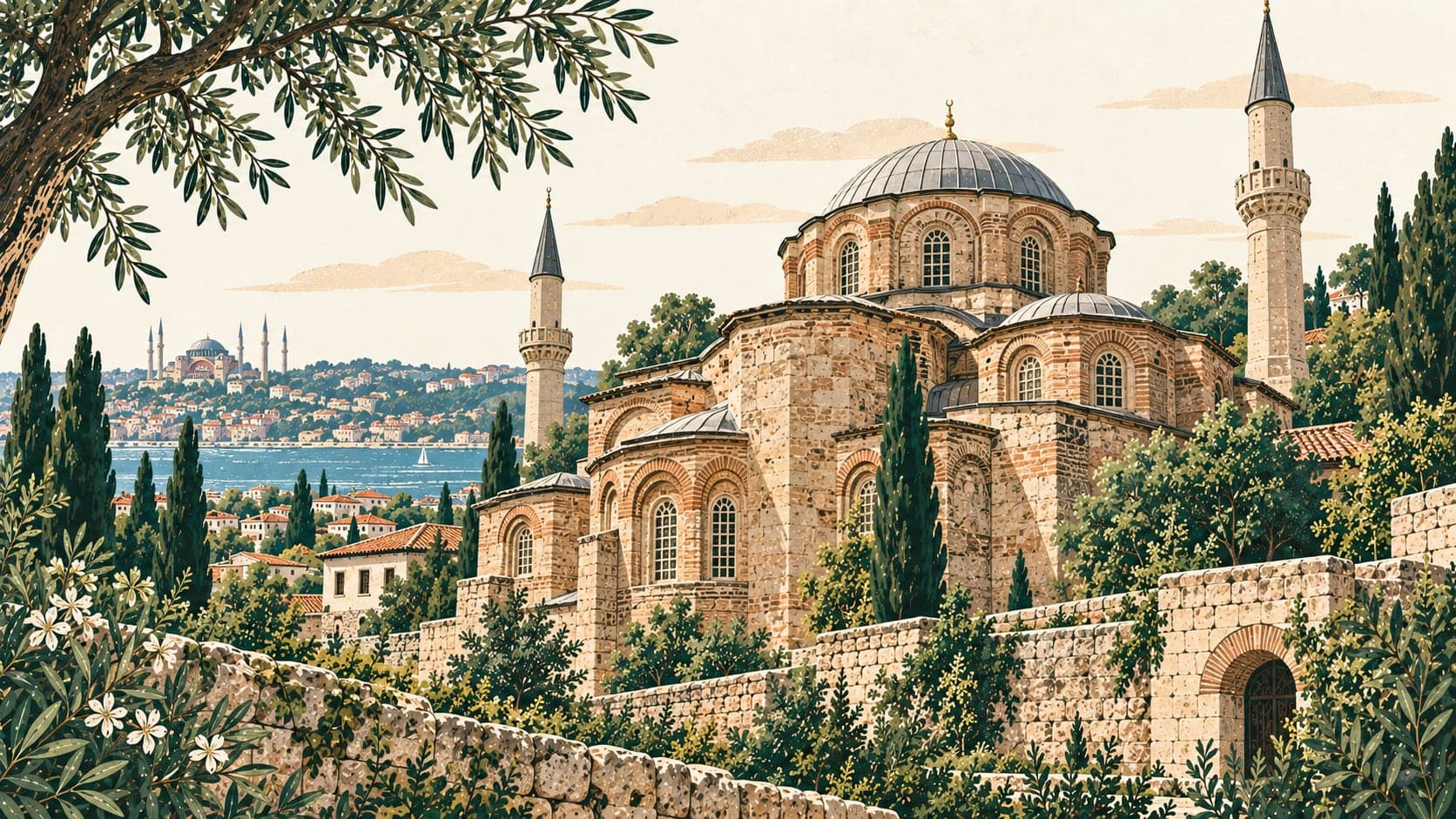 Illustration of Kariye Camii, İstanbul