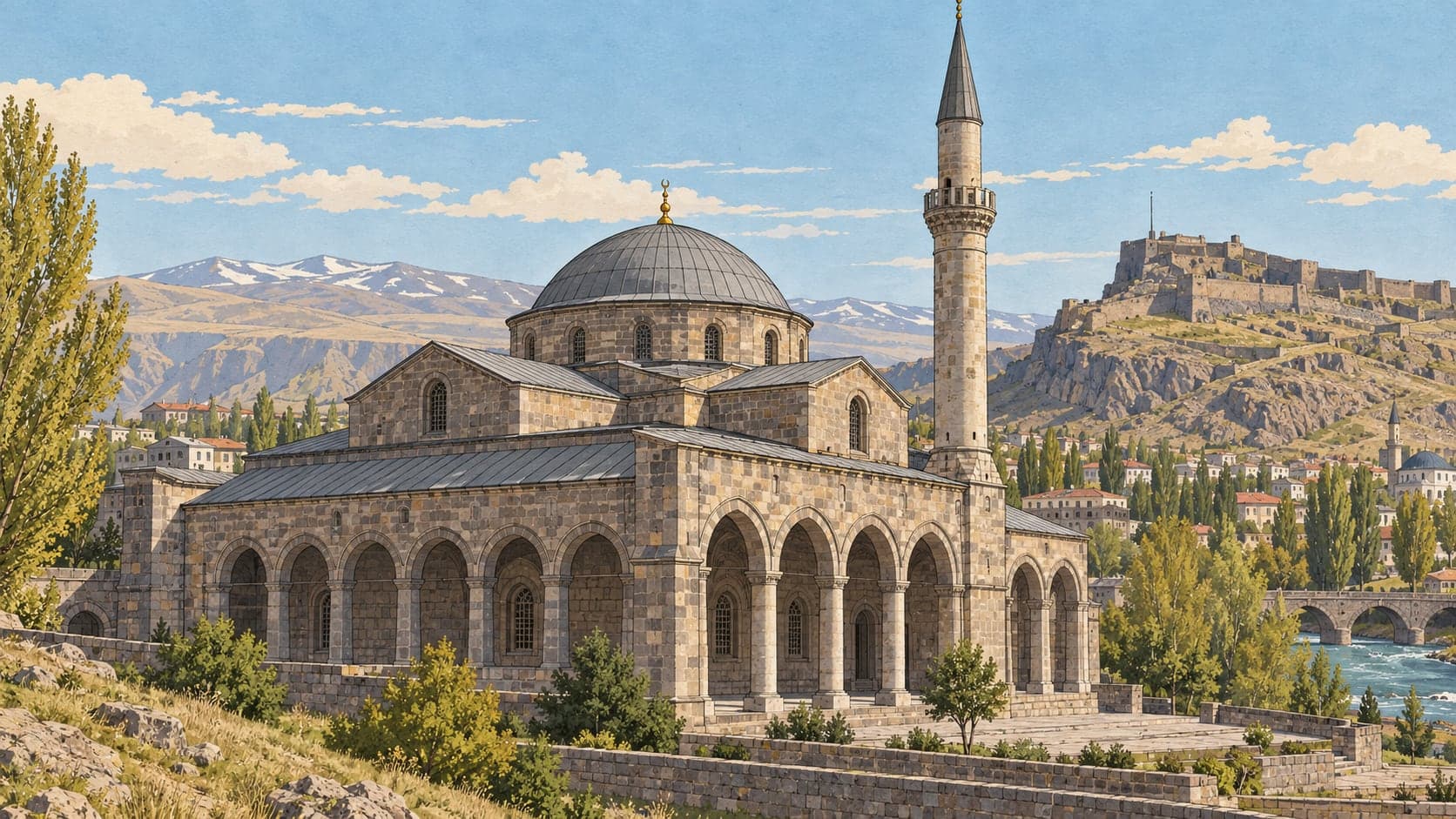 Illustration of Katedral / Fethiye Mosque, Kars