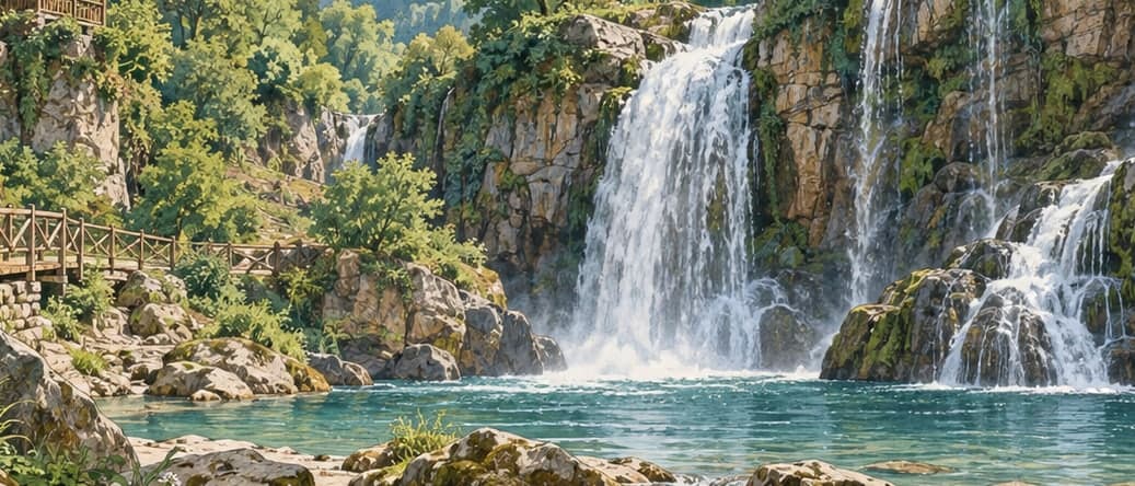 Illustration of Kayalıdere Waterfalls Nature Park, Zonguldak