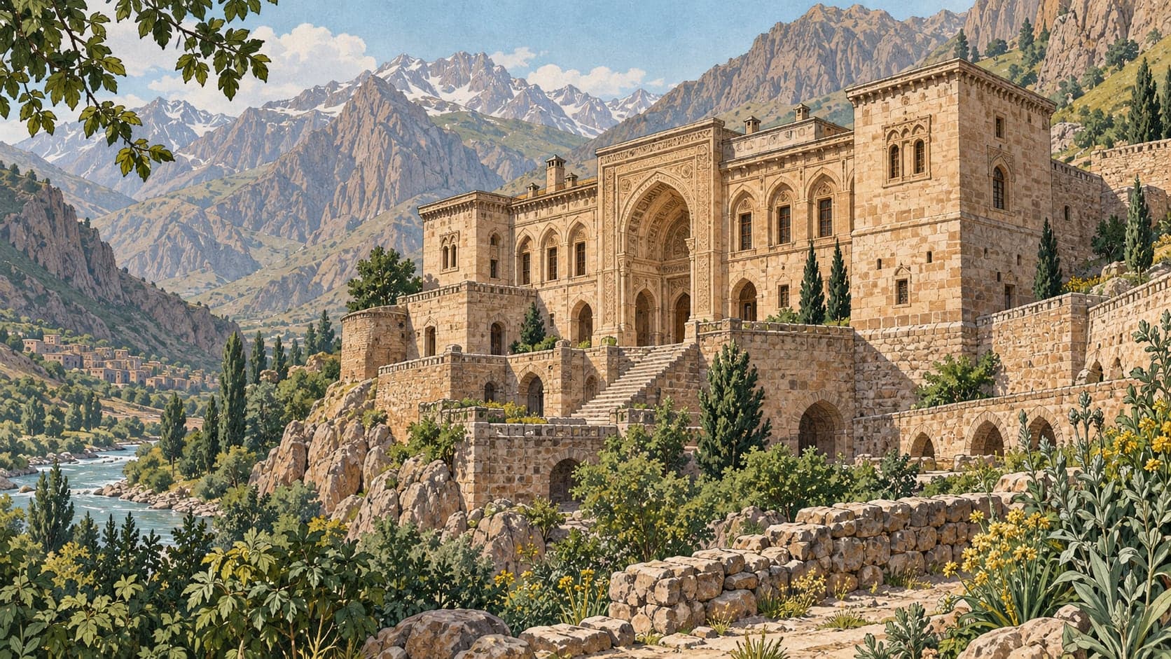 Illustration of Kayme Palace, Hakkari