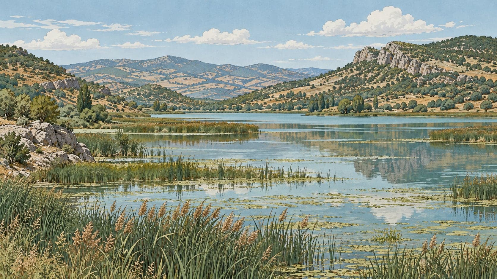 Illustration of Kaz Lake, Tokat