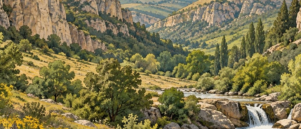 Illustration of Butterflies Valley Nature Park, Ankara
