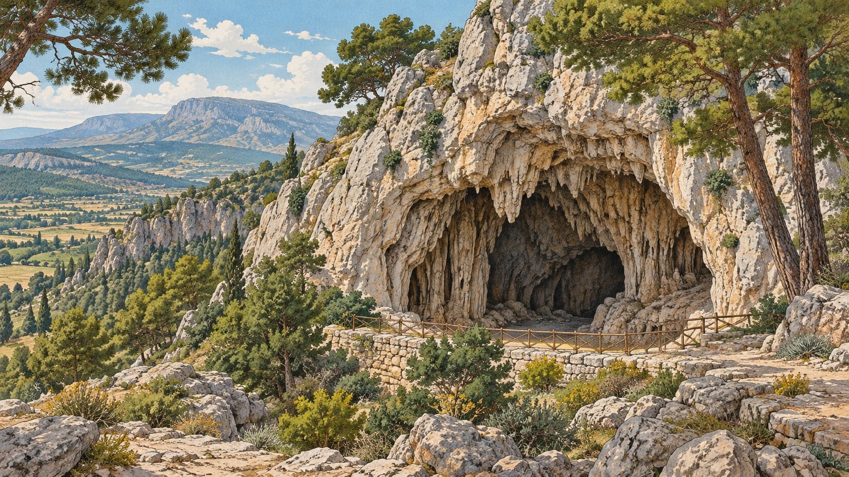 Illustration of Keloğlan Cave, Denizli