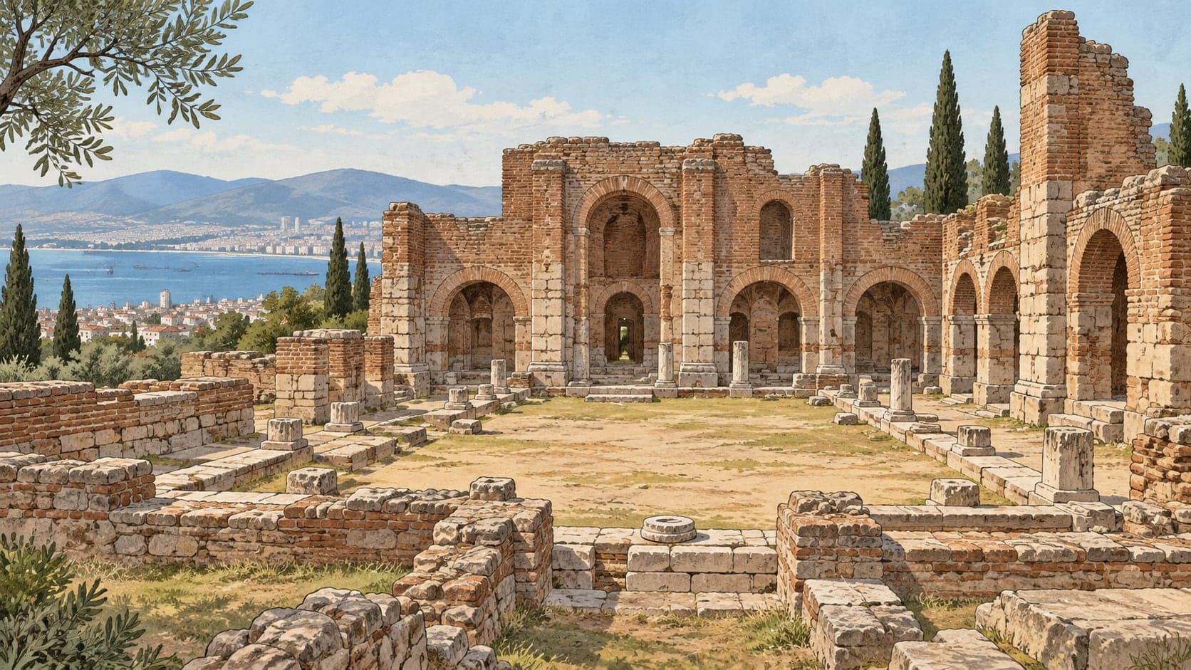 Illustration of Kız Kalesi, Mersin