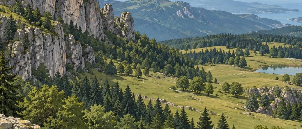 Illustration of Koçkayası Nature Park, Giresun