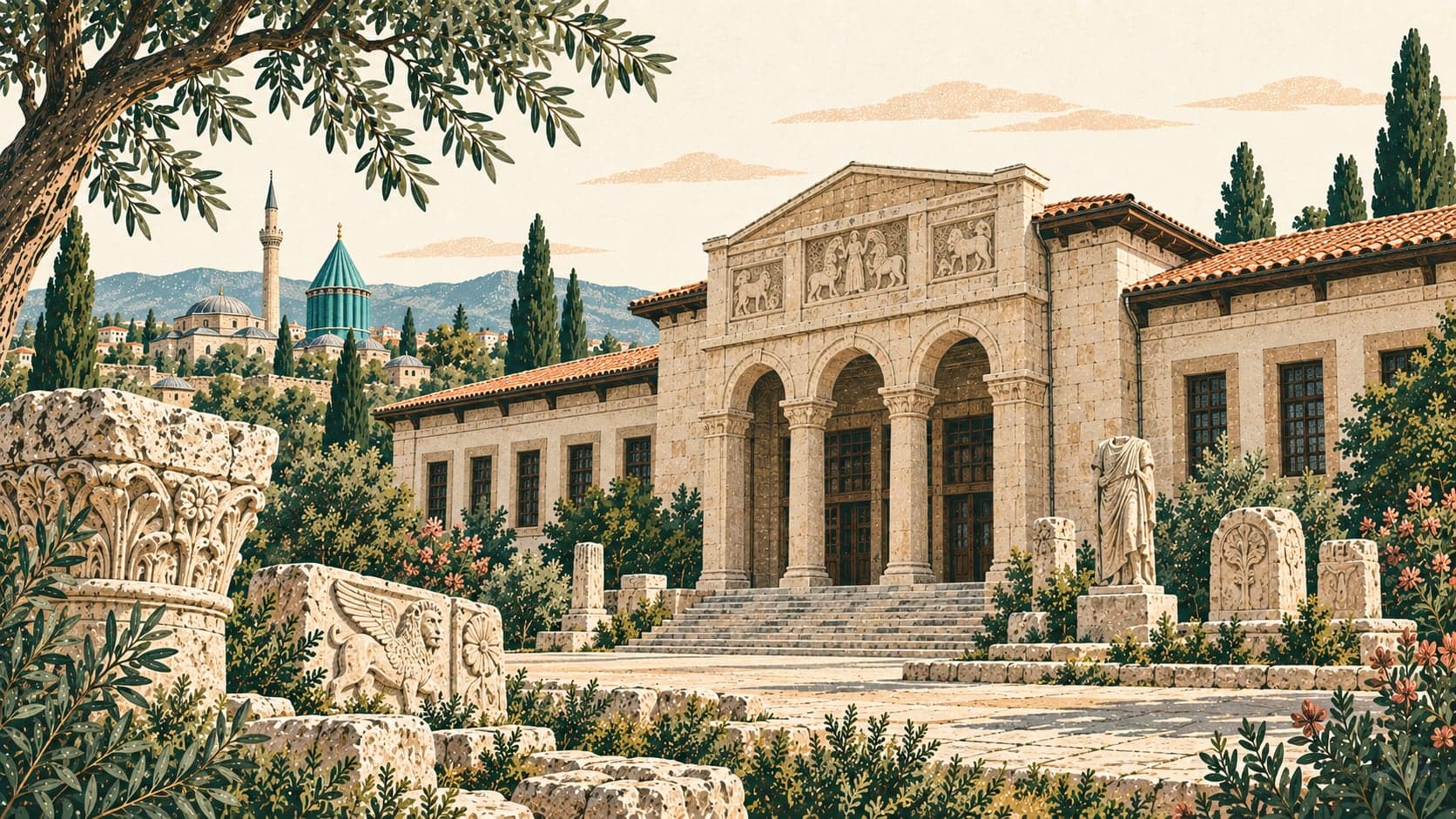 Illustration of Konya Archaeological Museum, Konya
