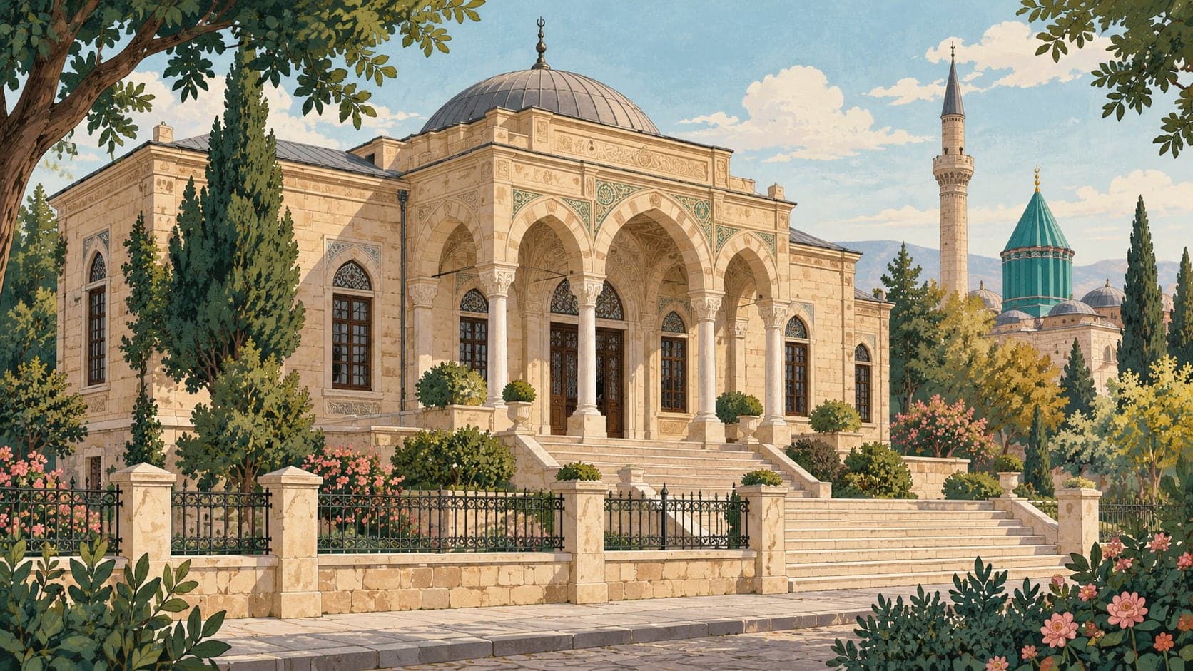 Illustration of Ethnography Museum, Konya