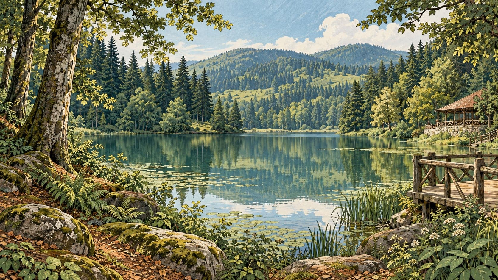 Illustration of Korugöl Nature Park, Düzce