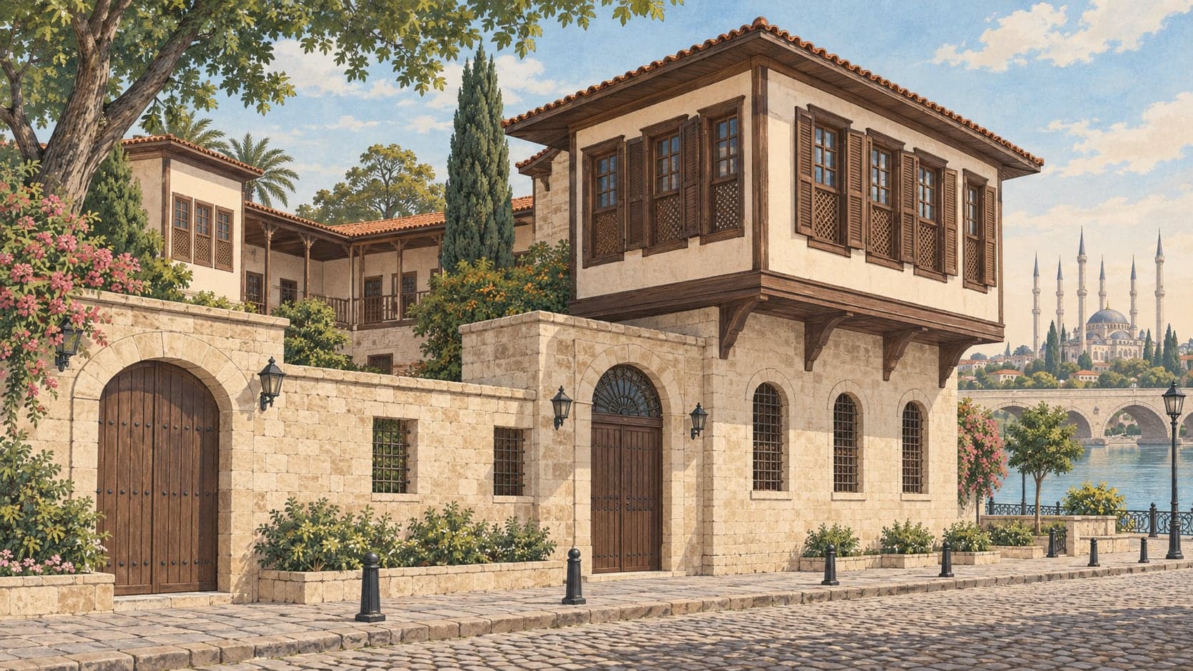 Illustration of Kuruköprü Monumental Museum and Traditional Adana House, Adana
