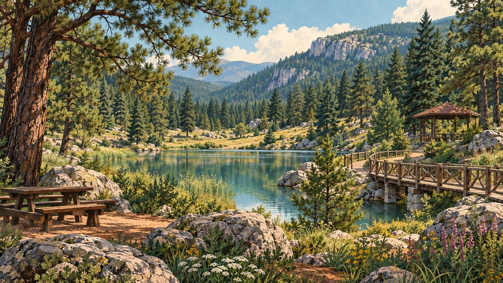 Illustration of Kuyuluk Nature Park, Mersin