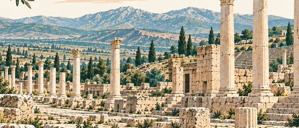 Illustration of Laodikeia Archaeological Site, Denizli