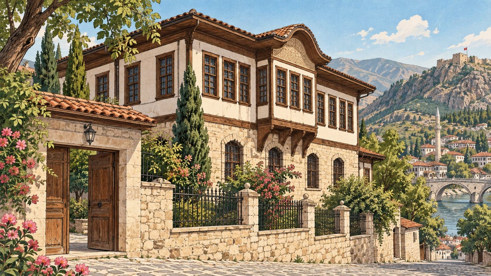Illustration of Latifoğlu Mansion, Tokat