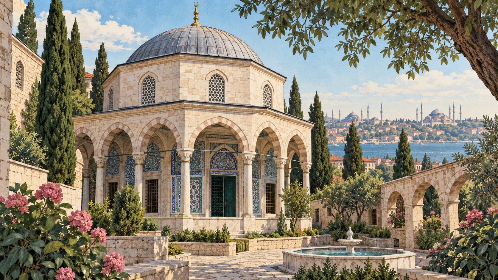 Illustration of Mahmud Paşa Tomb, İstanbul