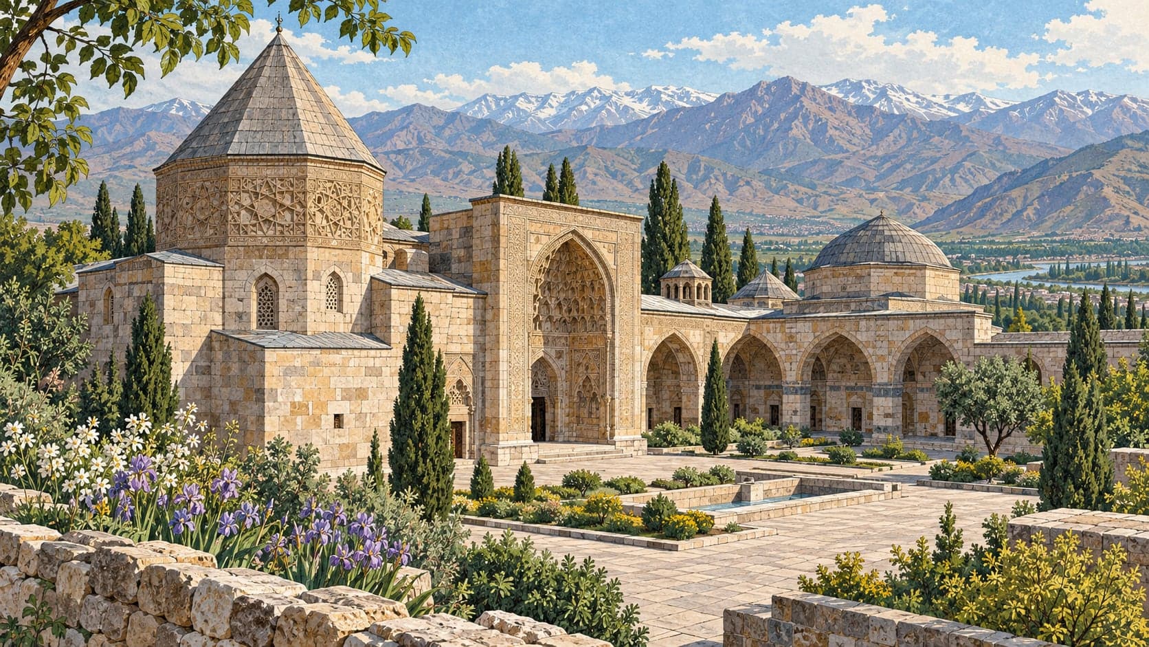 Illustration of Mama Hatun Complex, Erzincan
