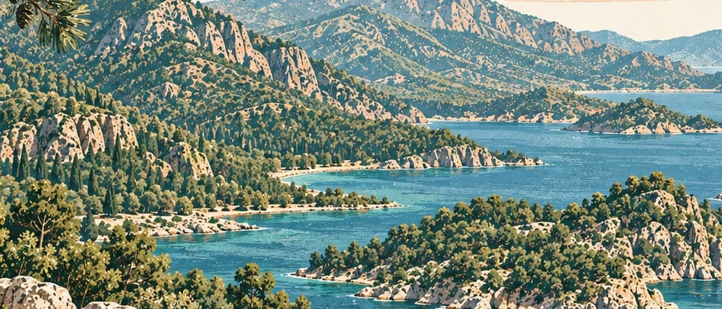 Illustration of Marmaris National Park, Muğla