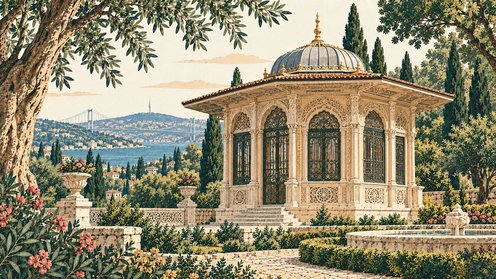 Illustration of Maslak Kasrı, İstanbul