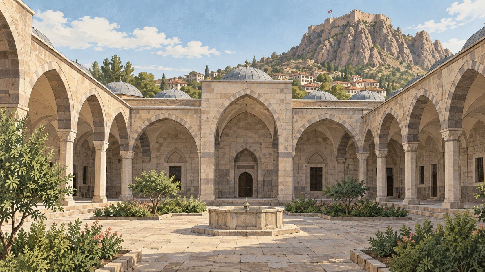 Illustration of Mehmet Paşa Mosque, Amasya