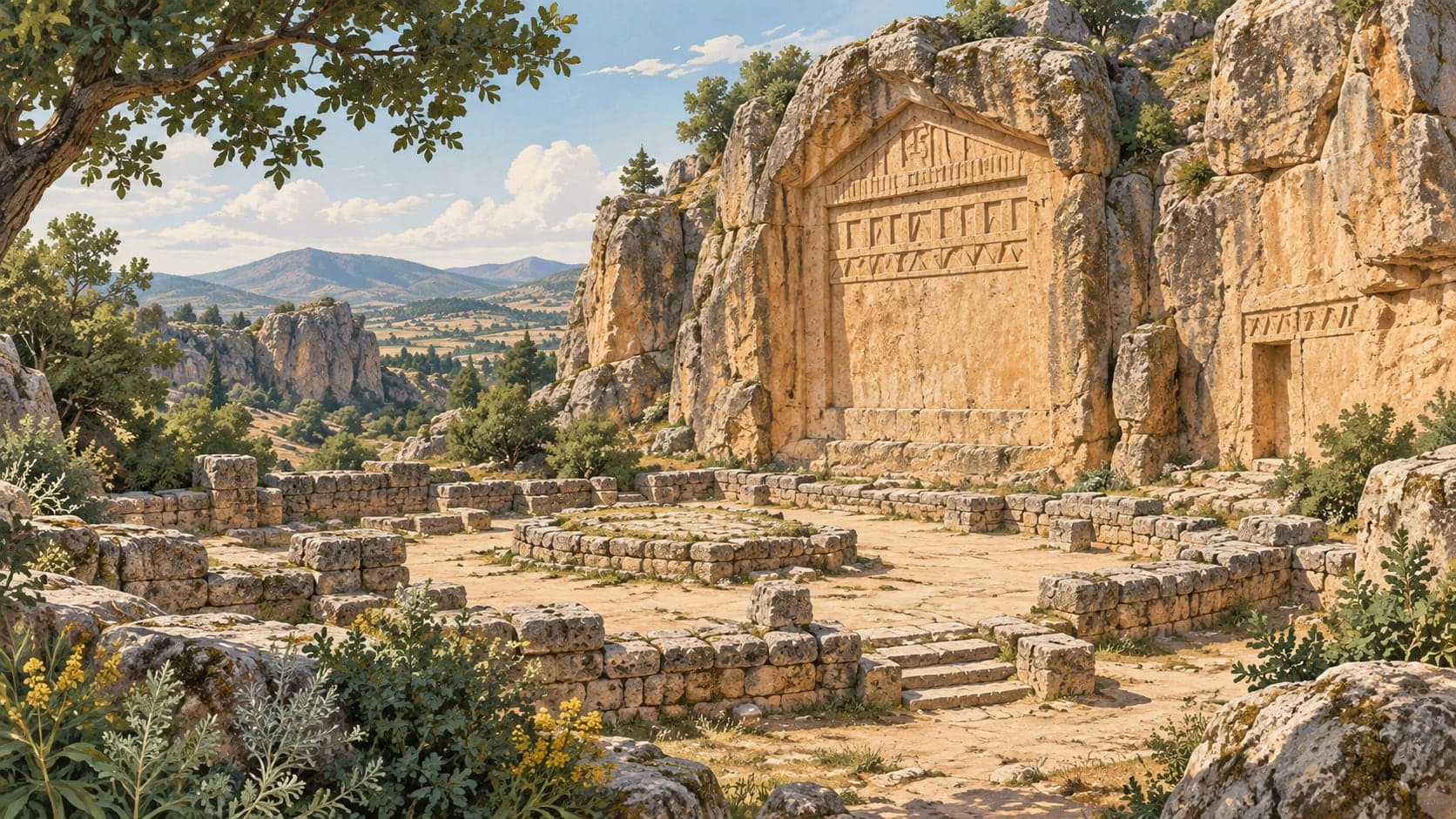 Illustration of Midas Yazılıkaya, Eskişehir