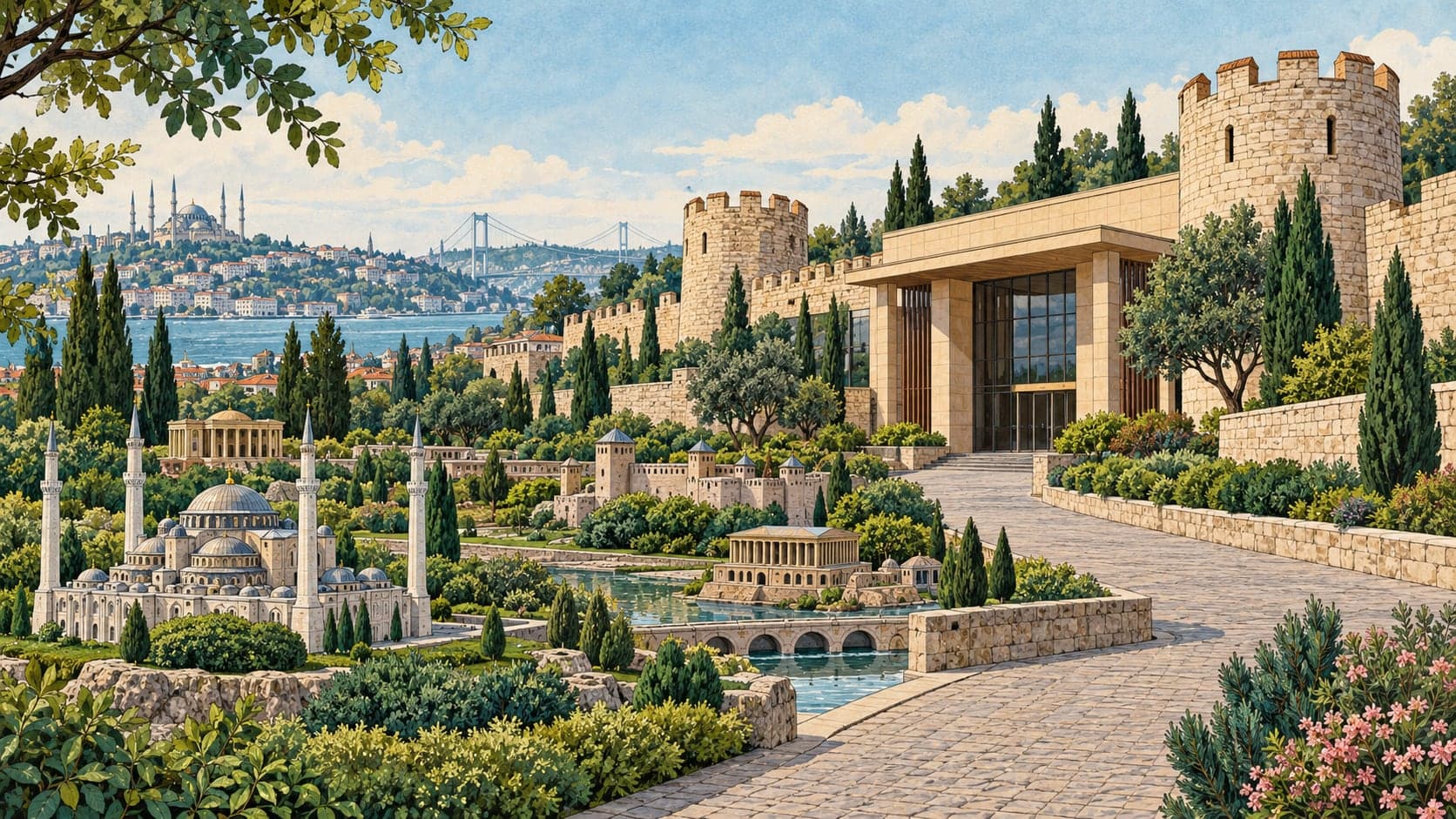 Illustration of Miniatürk Mini Türkiye Park, İstanbul