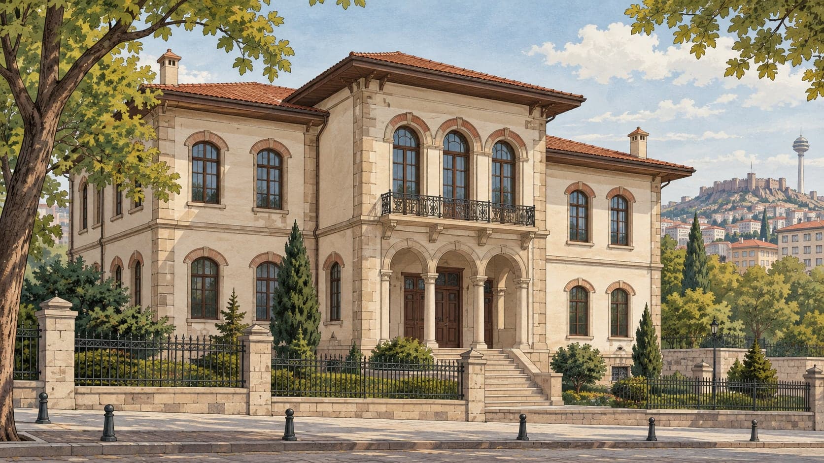 Illustration of Music Museum, Ankara