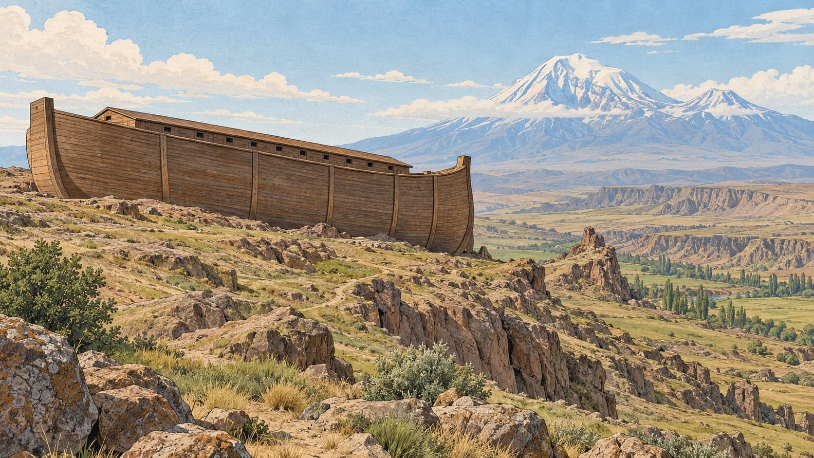 Illustration of Nuh'un Gemisi, Ağrı