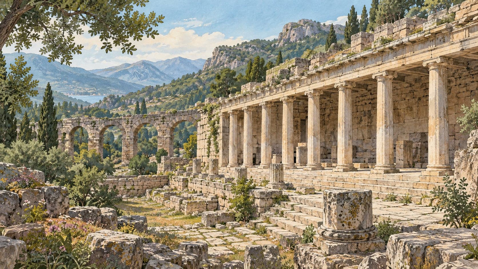 Illustration of Oinoanda, Muğla