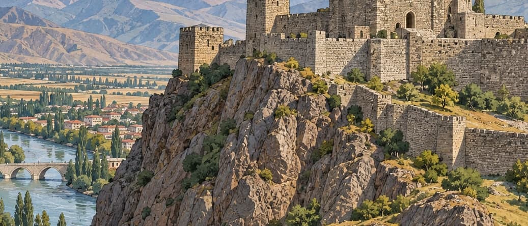 Illustration of Oltu Castle, Erzurum