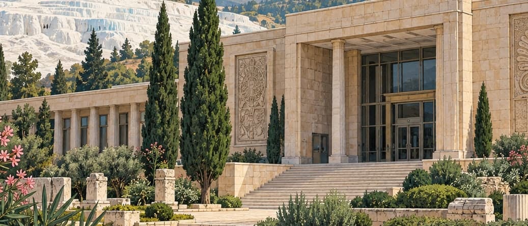 Illustration of Pamukkale Archaeological Museum, Denizli