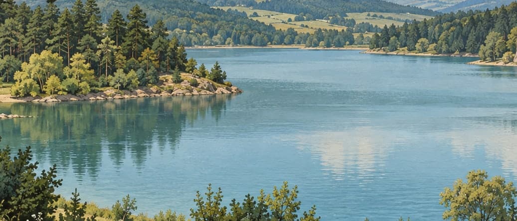 Illustration of Pelitözü Pond, Bilecik
