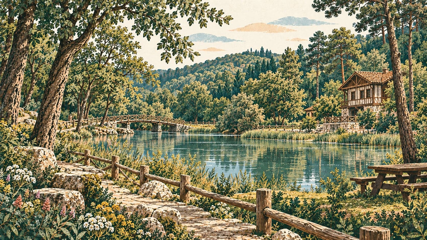 Illustration of Polonezköy Nature Park, İstanbul