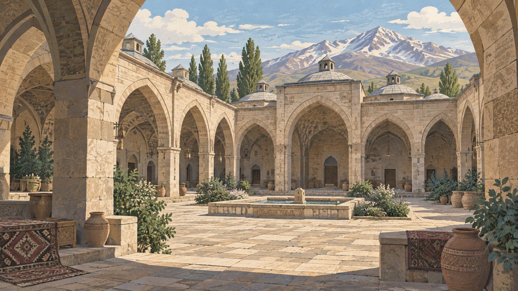 Illustration of Rüstem Paşa Caravanserai, Erzurum