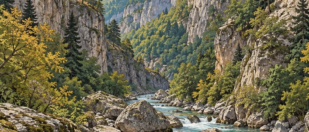 Illustration of Sadağı Canyon Nature Park, Bursa