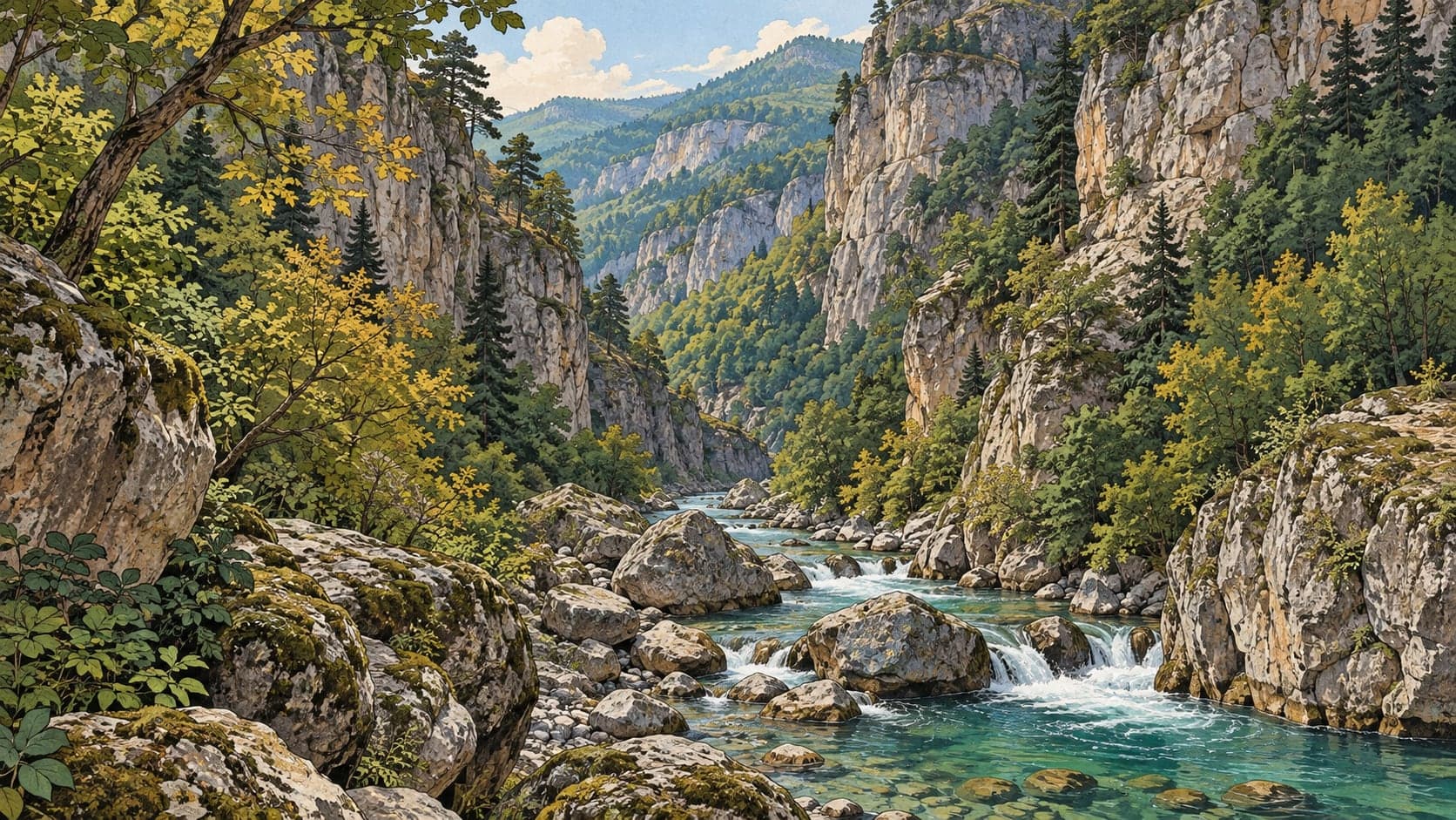 Illustration of Sadağı Canyon Nature Park, Bursa