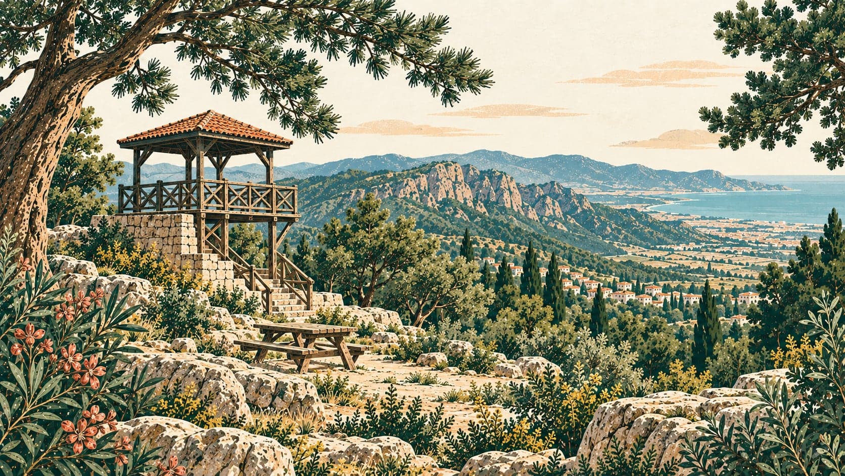 Illustration of Şahin Tepesi Tabiat Parkı, Hatay