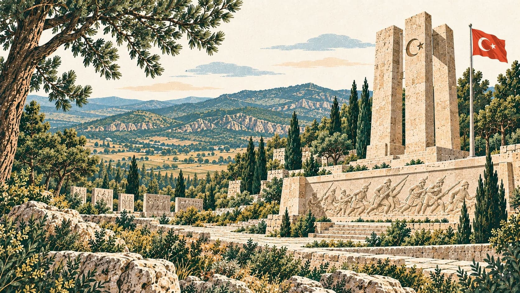 Illustration of Sakarya Meydan Muharebesi Historical National Park, Ankara